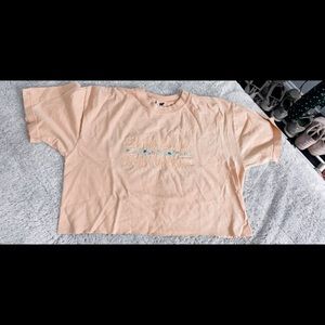 Yellow cropped tshirt